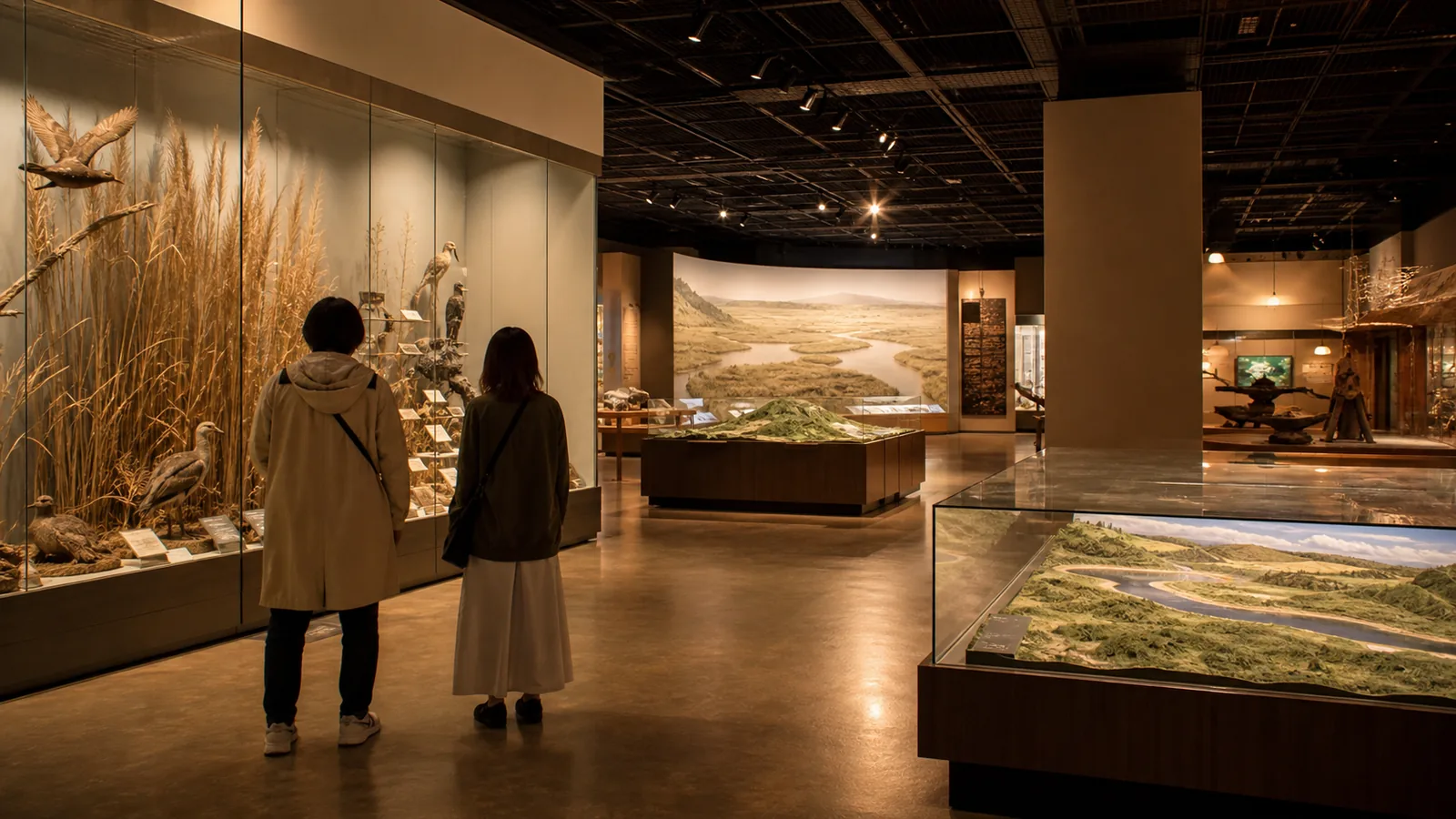 釧路の自然史と地域文化を学ぶ博物館展示の編集イメージ